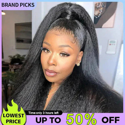 Sale Happening Now: 50% OFF – Pre-Cut Lace Wig · Seamless Natural Blend