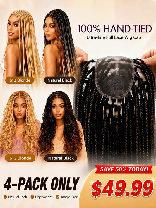 QMCMSCU® Salon Braids HD Lace Knotless Wig