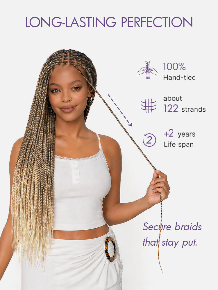 QMCMSCU® Salon Braids HD Lace Knotless Wig
