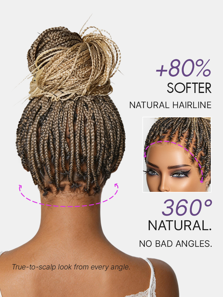 QMCMSCU® Salon Braids HD Lace Knotless Wig