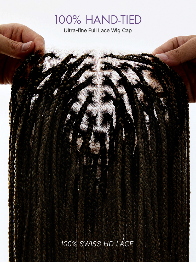 QMCMSCU® Salon Braids HD Lace Knotless Wig