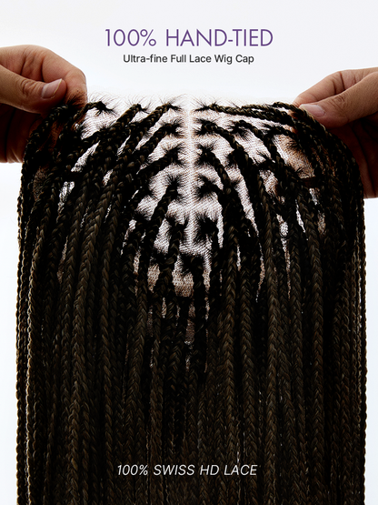 QMCMSCU® Salon Braids HD Lace Knotless Wig