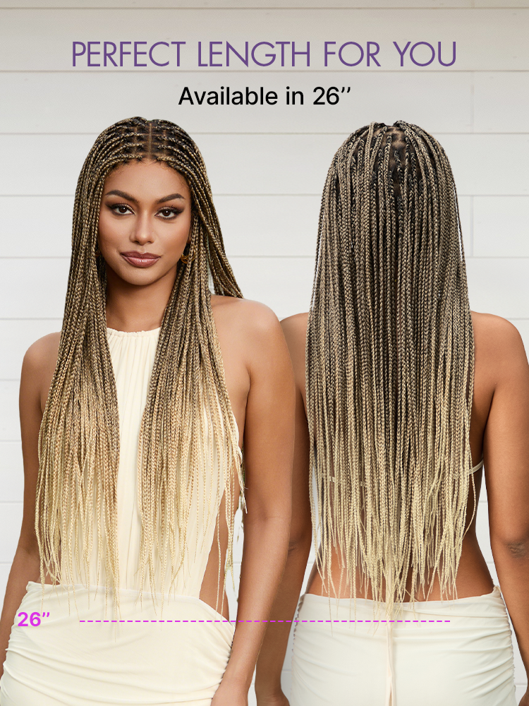 QMCMSCU® Salon Braids HD Lace Knotless Wig