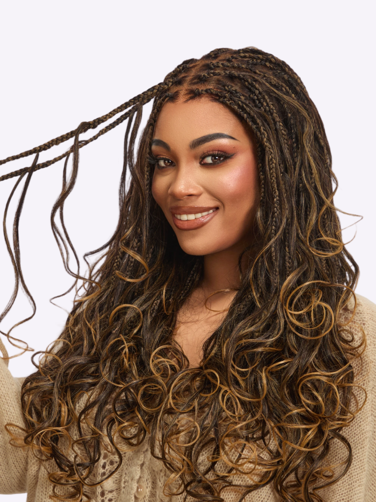 QMCMSCU® Salon Braids HD Lace Knotless Wig