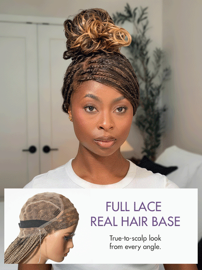 QMCMSCU® Salon Braids HD Lace Knotless Wig