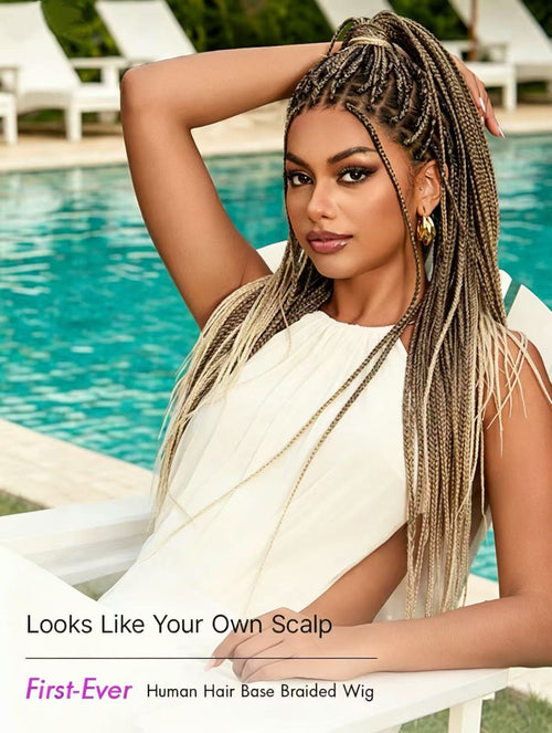 🔥Last Day: 73% Off🔥613 Goddess Blonde HD Lace Glueless Knotless Braid Wig ✨