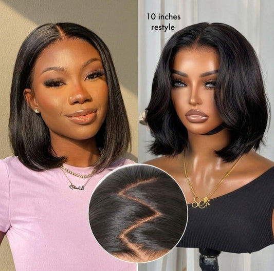 Luvme All-Day Comfort™ Wig Silky Blunt Cut Bob Glueless 7x6 Closure HD Lace Wig Pre-Cut Lace