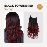 Black to Wine Red Ombre