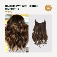Dark Brown with Blonde Highlights