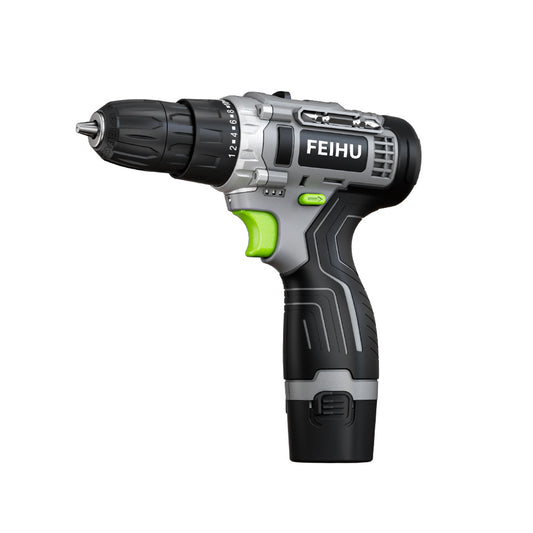 Feihu 12V/21V High-Power Electric Tool Hand Drill, Household Multifunctional Lithium Battery Mini Steel Gun Drill Se