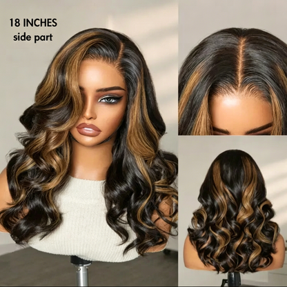 PreMax Blonde Mix Black Loose Wave Glueless 5x5 HD Lace Closure Wig Large & Small Cap
