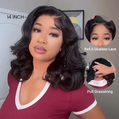 Transparent lace wavy wig, ready to wear