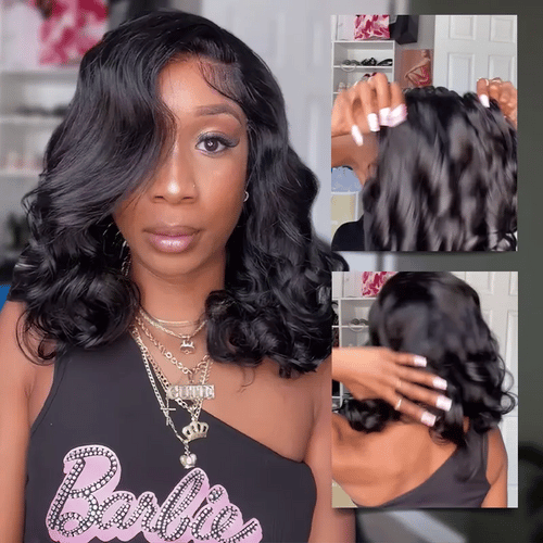 Transparent lace wavy wig, ready to wear